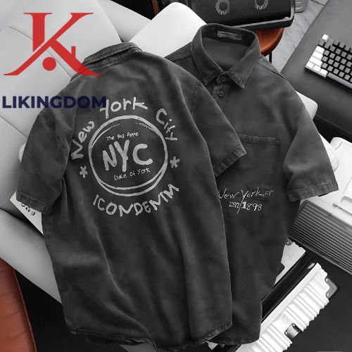 N.Y.C ICONDENIM Men's Short Sleeve Shirt