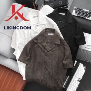 ICONDENIM Crochet Lace Men's Cuban Shirt
